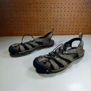 KEEN mens brown tan black Clearwater CNX waterproof sandals 10 M EUC